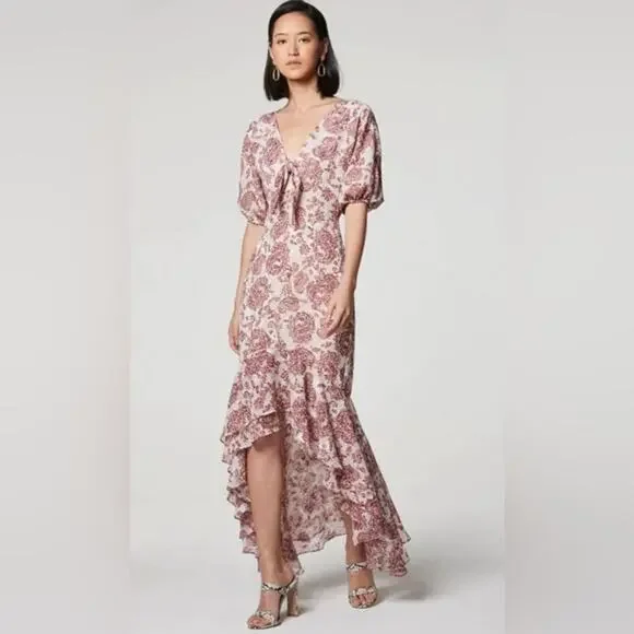 Revolve Elliatt Iridescent Sheath V-Neck Puff Sleeve Cocktail Dress Size Small - Picture 7 of 16